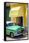 Cuba Fuerte Collection - Cuban Green Taxi II-Philippe Hugonnard-Framed Stretched Canvas