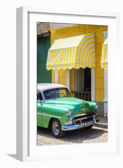 Cuba Fuerte Collection - Cuban Green Taxi II-Philippe Hugonnard-Framed Photographic Print