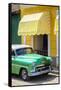 Cuba Fuerte Collection - Cuban Green Taxi II-Philippe Hugonnard-Framed Stretched Canvas