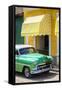 Cuba Fuerte Collection - Cuban Green Taxi II-Philippe Hugonnard-Framed Stretched Canvas