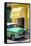 Cuba Fuerte Collection - Cuban Green Taxi II-Philippe Hugonnard-Framed Stretched Canvas