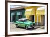 Cuba Fuerte Collection - Cuban Green Taxi-Philippe Hugonnard-Framed Photographic Print