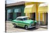 Cuba Fuerte Collection - Cuban Green Taxi-Philippe Hugonnard-Stretched Canvas