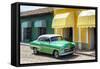 Cuba Fuerte Collection - Cuban Green Taxi-Philippe Hugonnard-Framed Stretched Canvas