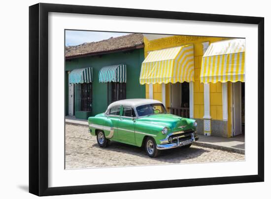 Cuba Fuerte Collection - Cuban Green Taxi-Philippe Hugonnard-Framed Photographic Print