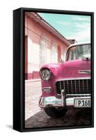 Cuba Fuerte Collection - Cuban Pink Car - 1955 Chevy-Philippe Hugonnard-Framed Stretched Canvas