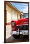 Cuba Fuerte Collection - Cuban Red Car - 1955 Chevy-Philippe Hugonnard-Framed Photographic Print