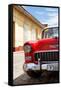 Cuba Fuerte Collection - Cuban Red Car - 1955 Chevy-Philippe Hugonnard-Framed Stretched Canvas