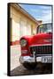 Cuba Fuerte Collection - Cuban Red Car - 1955 Chevy-Philippe Hugonnard-Framed Stretched Canvas