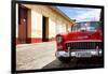 Cuba Fuerte Collection - Cuban Red Car in the Street-Philippe Hugonnard-Framed Photographic Print