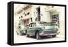 Cuba Fuerte Collection - Cuban Taxi to Havana-Philippe Hugonnard-Framed Stretched Canvas