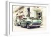 Cuba Fuerte Collection - Cuban Taxi to Havana-Philippe Hugonnard-Framed Photographic Print