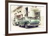 Cuba Fuerte Collection - Cuban Taxi to Havana-Philippe Hugonnard-Framed Photographic Print