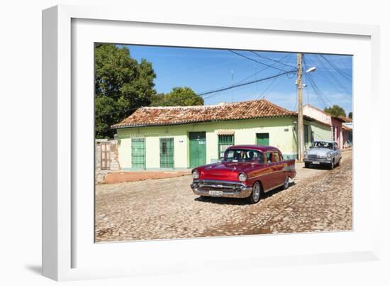 Cuba Fuerte Collection - Cuban Taxis-Philippe Hugonnard-Framed Photographic Print