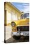 Cuba Fuerte Collection - Cuban Yellow Car - 1955 Chevy-Philippe Hugonnard-Stretched Canvas