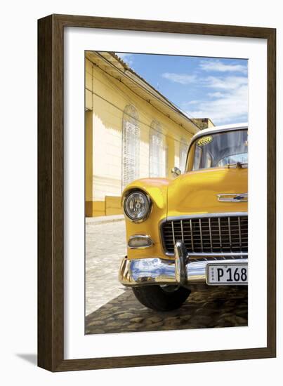 Cuba Fuerte Collection - Cuban Yellow Car - 1955 Chevy-Philippe Hugonnard-Framed Photographic Print