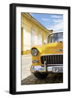 Cuba Fuerte Collection - Cuban Yellow Car - 1955 Chevy-Philippe Hugonnard-Framed Photographic Print
