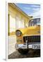 Cuba Fuerte Collection - Cuban Yellow Car - 1955 Chevy-Philippe Hugonnard-Framed Photographic Print