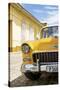 Cuba Fuerte Collection - Cuban Yellow Car - 1955 Chevy-Philippe Hugonnard-Stretched Canvas