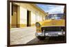 Cuba Fuerte Collection - Cuban Yellow Car in the Street-Philippe Hugonnard-Framed Photographic Print