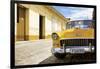 Cuba Fuerte Collection - Cuban Yellow Car in the Street-Philippe Hugonnard-Framed Photographic Print