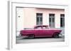 Cuba Fuerte Collection - Dark Pink Car-Philippe Hugonnard-Framed Photographic Print