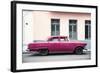 Cuba Fuerte Collection - Dark Pink Car-Philippe Hugonnard-Framed Photographic Print