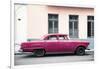 Cuba Fuerte Collection - Dark Pink Car-Philippe Hugonnard-Framed Photographic Print