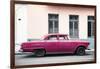 Cuba Fuerte Collection - Dark Pink Car-Philippe Hugonnard-Framed Photographic Print