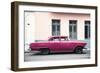 Cuba Fuerte Collection - Dark Pink Car-Philippe Hugonnard-Framed Photographic Print