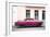 Cuba Fuerte Collection - Dark Pink Car-Philippe Hugonnard-Framed Photographic Print