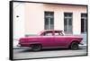 Cuba Fuerte Collection - Dark Pink Car-Philippe Hugonnard-Framed Stretched Canvas