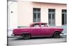 Cuba Fuerte Collection - Dark Pink Car-Philippe Hugonnard-Stretched Canvas