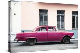 Cuba Fuerte Collection - Dark Pink Car-Philippe Hugonnard-Stretched Canvas