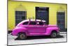 Cuba Fuerte Collection - Deep Pink Vintage Car-Philippe Hugonnard-Mounted Photographic Print