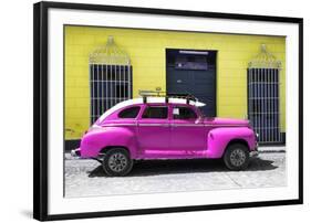 Cuba Fuerte Collection - Deep Pink Vintage Car-Philippe Hugonnard-Framed Photographic Print