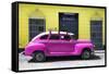 Cuba Fuerte Collection - Deep Pink Vintage Car-Philippe Hugonnard-Framed Stretched Canvas