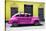 Cuba Fuerte Collection - Deep Pink Vintage Car-Philippe Hugonnard-Stretched Canvas