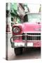 Cuba Fuerte Collection - Detail on Pink Classic Chevy-Philippe Hugonnard-Stretched Canvas