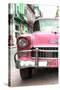 Cuba Fuerte Collection - Detail on Pink Classic Chevy-Philippe Hugonnard-Stretched Canvas