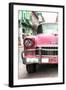 Cuba Fuerte Collection - Detail on Pink Classic Chevy-Philippe Hugonnard-Framed Photographic Print