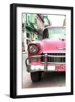 Cuba Fuerte Collection - Detail on Pink Classic Chevy-Philippe Hugonnard-Framed Photographic Print