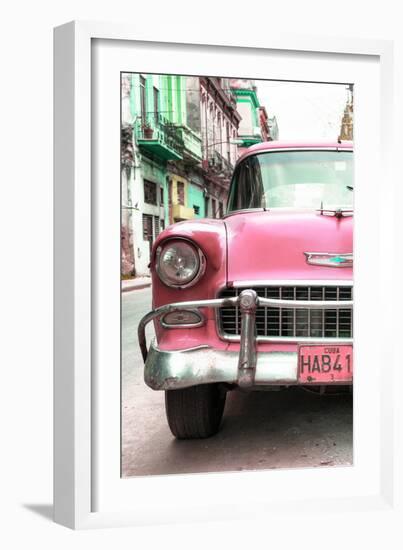 Cuba Fuerte Collection - Detail on Pink Classic Chevy-Philippe Hugonnard-Framed Photographic Print