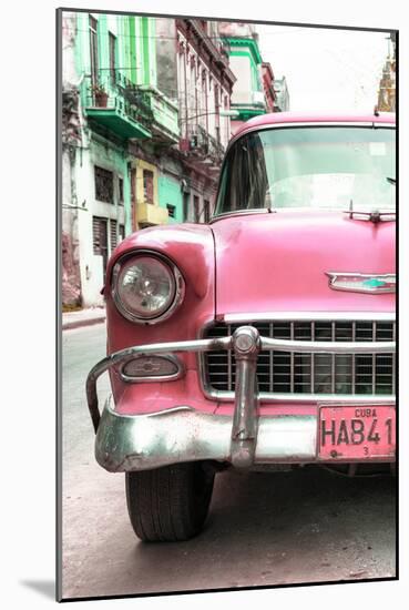 Cuba Fuerte Collection - Detail on Pink Classic Chevy-Philippe Hugonnard-Mounted Photographic Print