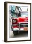 Cuba Fuerte Collection - Detail on Red Classic Chevy-Philippe Hugonnard-Framed Photographic Print