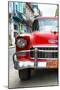 Cuba Fuerte Collection - Detail on Red Classic Chevy-Philippe Hugonnard-Mounted Photographic Print