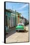 Cuba Fuerte Collection - Green Car in Trinidad-Philippe Hugonnard-Framed Stretched Canvas