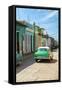 Cuba Fuerte Collection - Green Car in Trinidad-Philippe Hugonnard-Framed Stretched Canvas