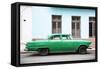 Cuba Fuerte Collection - Green Car-Philippe Hugonnard-Framed Stretched Canvas