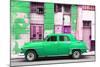 Cuba Fuerte Collection - Green Classic American Car-Philippe Hugonnard-Mounted Photographic Print